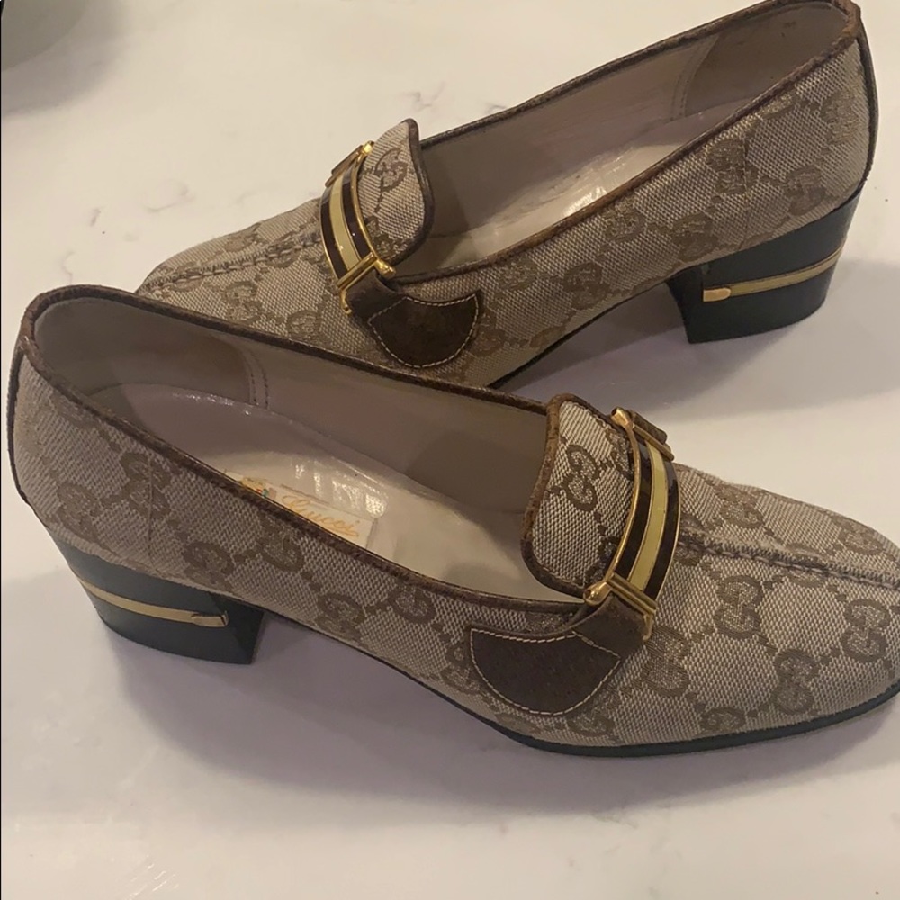 Gucci Vintage Heeled Loafer RARE enamel